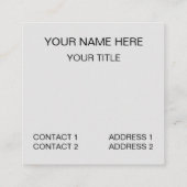 Hund Bichon Frise Niedlich Hund Quadratische Visitenkarte (Rückseite)