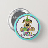 Hund Birthday Button (Vorne & Hinten)