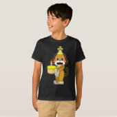 Hund Birthday Cake Candle T-Shirt (Vorne ganz)
