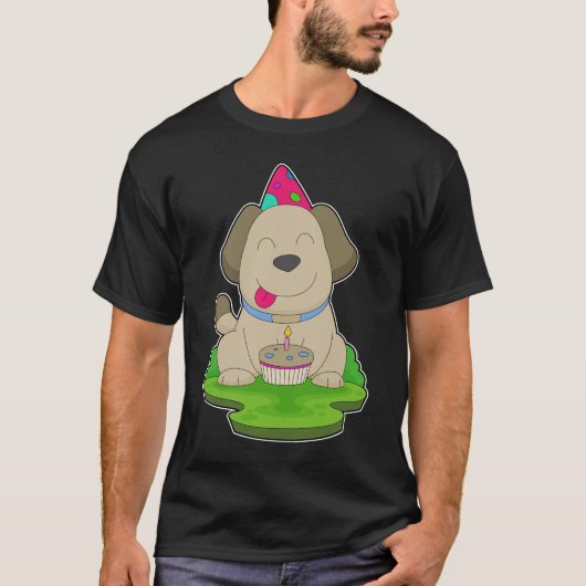 Hund Birthday Cake T-Shirt (Vorderseite)