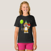 Hund Birthday Candle Cake T-Shirt (Vorne ganz)