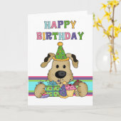 Hund Birthday Karte (Gelbe Blume)