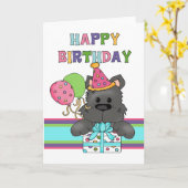 Hund Birthday Karte (Gelbe Blume)