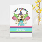 Hund Birthday Karte (Gelbe Blume)