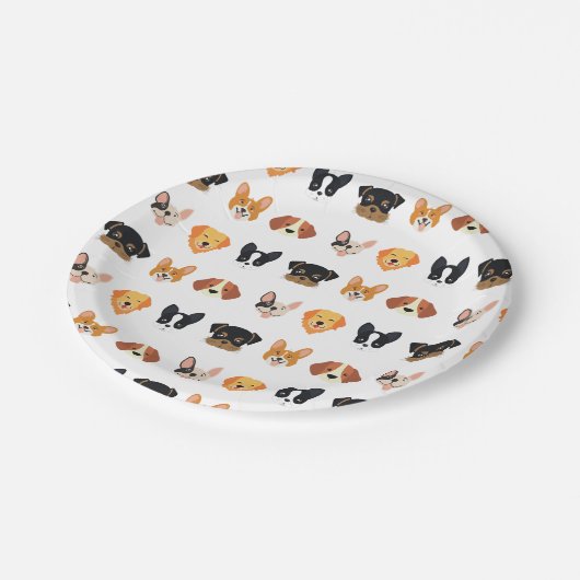 Hund Birthday  Pappteller (Schrägansicht)