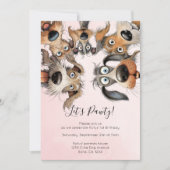 Hund Birthday Pawty Niedlich Personalisiert Einladung (Vorderseite)