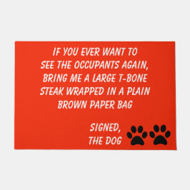 Hund Blackmail Burnt Orange Doormat Fußmatte