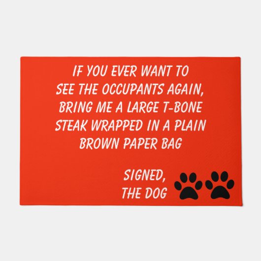 Hund Blackmail Burnt Orange Doormat Fußmatte (Vorderseite)