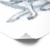 Hund. Bleistift zeichnend. Fotodruck (Ecke)