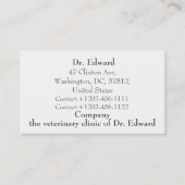 Hund. Bleistift zeichnend. Visitenkarte (Vorderseite)