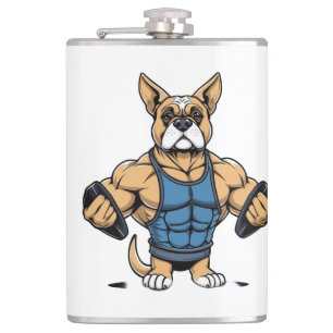 Hund Bodybuilder Flachmann
