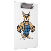 Hund Bodybuilder Klemmbrett (Rechts)