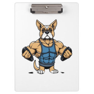 Hund Bodybuilder Klemmbrett