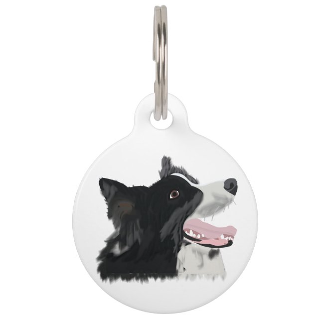Hund Border Collie Haustiermarke (Vorderseite)