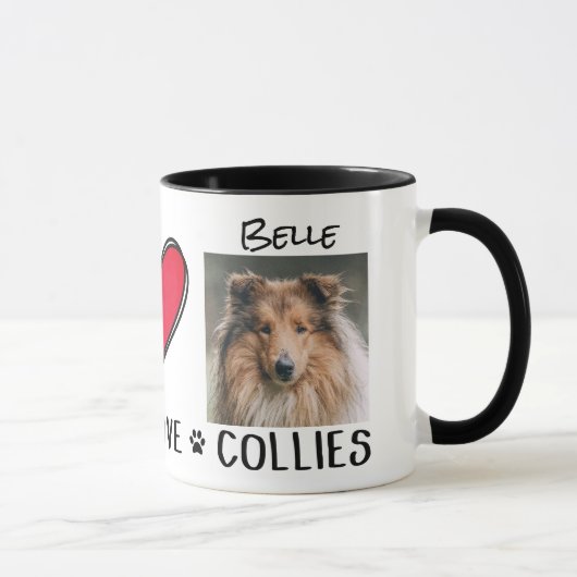 Hund Border Collies Tasse (Rechts)