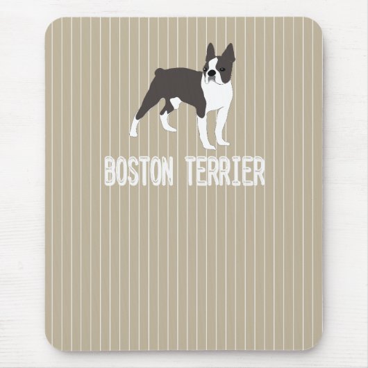 Hund Boston Terrier Mousepad (Vorne)