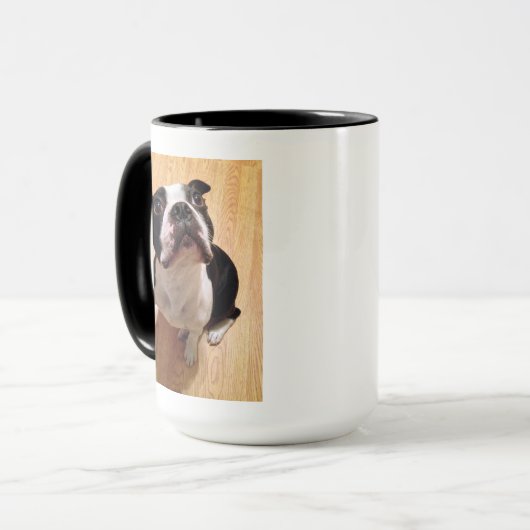 Hund Bostons Terrier Tasse (Vorderseite Links)
