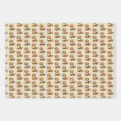 Hund Braun, sitzend -  Geschenkpapier Set (Vorderseite 3)