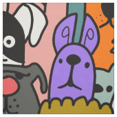 Hund bricht Farbe nahtlos Stoff (Muster)