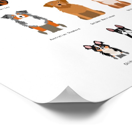 Hund brütet Poster. Poster (Ecke)