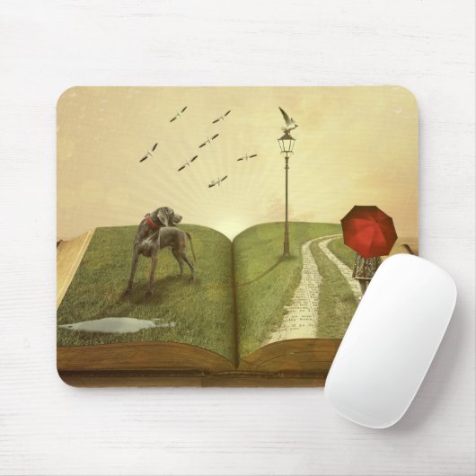 Hund & Buch Mousepad (Mit Mouse)