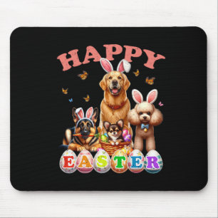 Hund Bunny Oars Happy Ostereier Hunt Christliches Mousepad