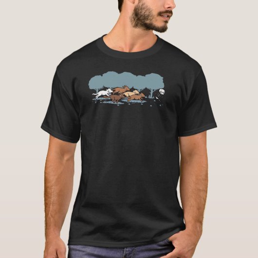 Hund Chase T-Shirt (Vorderseite)
