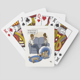 Hund Chasing Dream Spielkarten