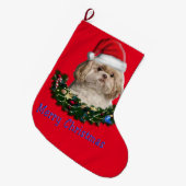 Hund Chritsmas Strumpfs Großer Weihnachtsstrumpf (Vorderansicht (hängend))