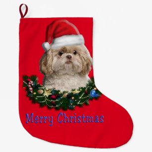 Hund Chritsmas Strumpfs Großer Weihnachtsstrumpf