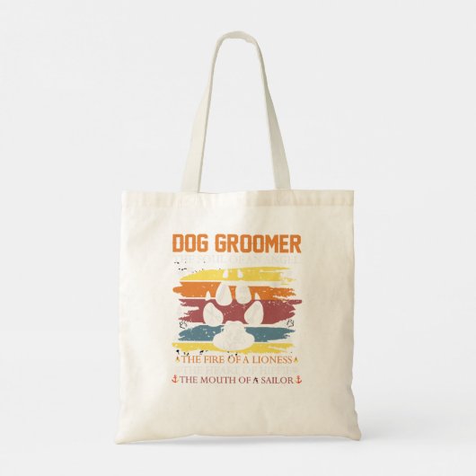 Hund Cool Hund Groomer Retro Funny Hund Groomer Pf Tragetasche (Rückseite)