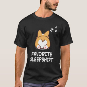 Hund Corgi Hunde Nickerchen Schlafend Schlaf Pyjam T-Shirt