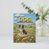 Hund Cotswold Farmland Modern KlayKoo Postkarte (Stehend Vorderseite)