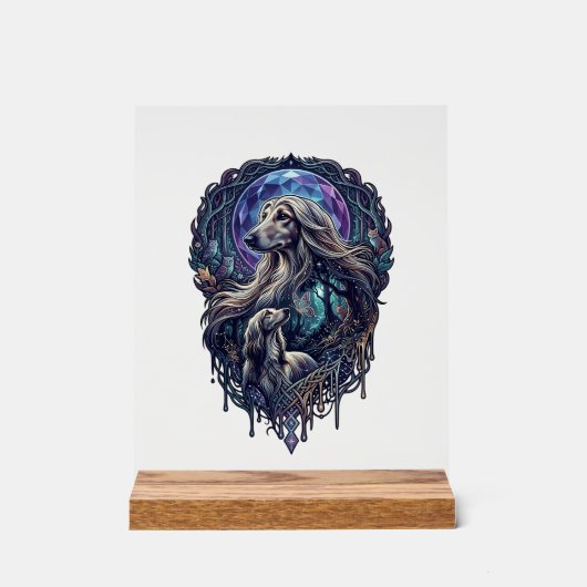Hund Crystal Moon Enchanted Forest_1 Acrylschild (Vorderseite)