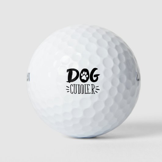 Hund Cuddler Hund Happy Cuddler Gezeichnet Paw Golfball (Vorderseite)