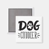 Hund Cuddler Hund Happy Cuddler Gezeichnet Paw Magnet (Vorderseite/Rückseite)