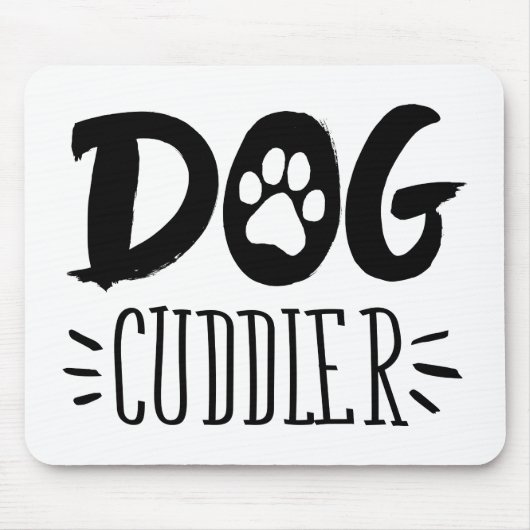 Hund Cuddler Hund Happy Cuddler Gezeichnet Paw Mousepad (Vorne)