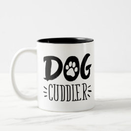 Hund Cuddler Hund Happy Cuddler Gezeichnet Paw Zweifarbige Tasse