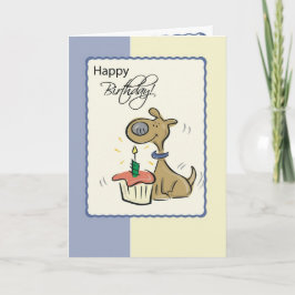 Hund Cupcake Birthday Karte