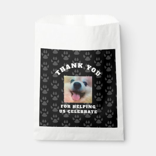 Hund Custom Foto Geburtstagspartei Leckerei Geschenktütchen (Vorderseite)