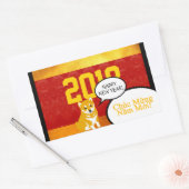 Hund customYear Welppy Vietnamese Gruß S Rechteckiger Aufkleber (Umschlag)