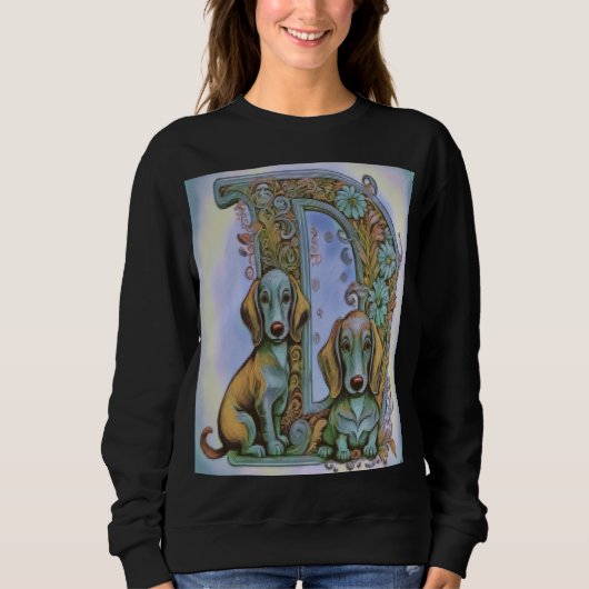 Hund D, Alfabet Sweatshirt (Vorderseite)