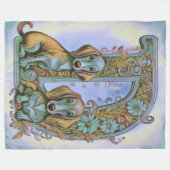 Hund D Alphabet Fleecedecke (Vorderseite (Horizontal))