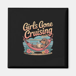 Hund Dachshund Mädchen Gone Cruising 2026 Kreuzfah Magnet
