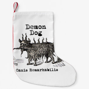 Hund-Dämon Vintage Lustig Süß Kleiner Weihnachtsstrumpf