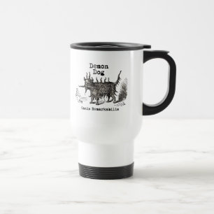 Hund-Dämon Vintage Lustig Süß Reisebecher
