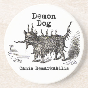 Hund-Dämon Vintage Lustig Süß Sandstein Untersetzer