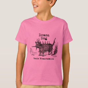 Hund-Dämon Vintage Lustig Süß T-Shirt