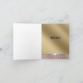 Hund danke Ihnen Karte Black Pink Gold Zebra (Innenseite)