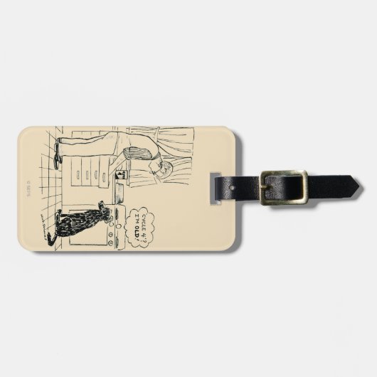 Hund, der älter wird gepäckanhänger (Vorderseite horizontal)